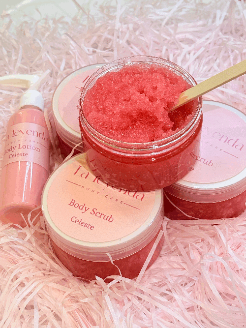 Set of Body Lotion & Scrub Celeste